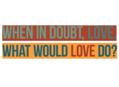 When in Doubt, Love  &  What Would Love Do?  2-magnet set